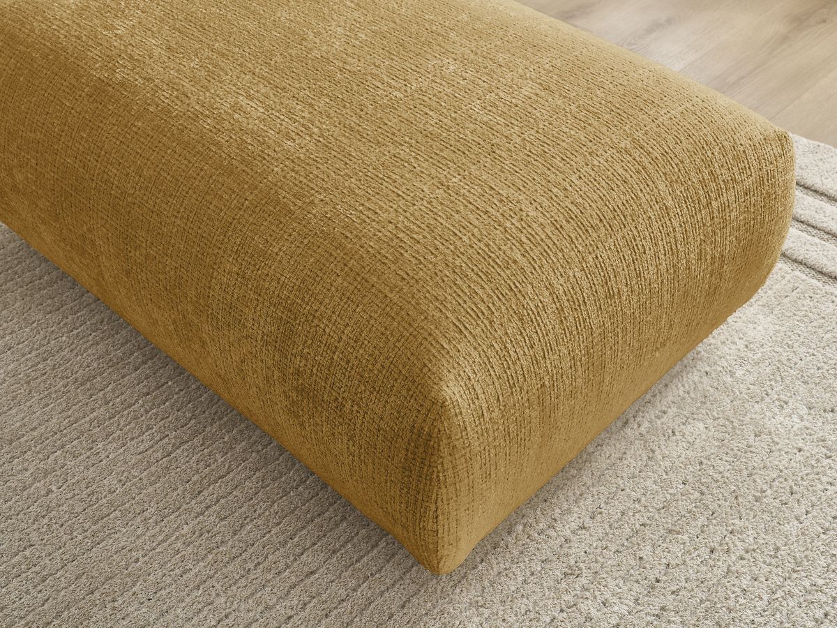 Petit pouf pour canapé modulable SIRIUS tissu texturé