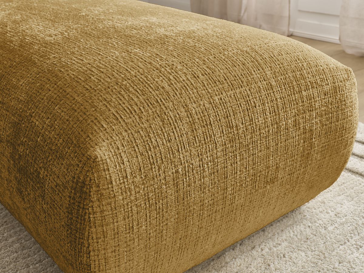 Petit pouf pour canapé modulable SIRIUS tissu texturé