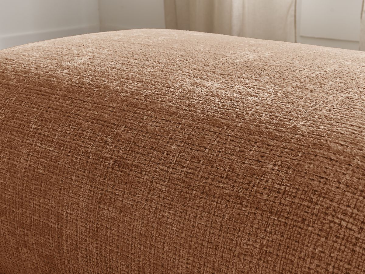 Petit pouf pour canapé modulable SIRIUS tissu texturé