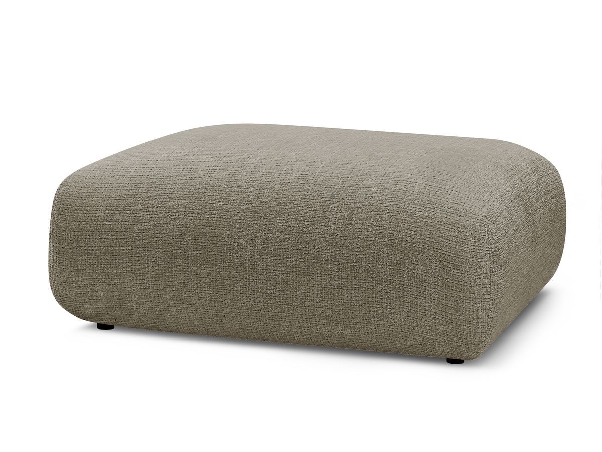 petit pouf pour canapé modulable sirius tissu texturé de couleur taupe