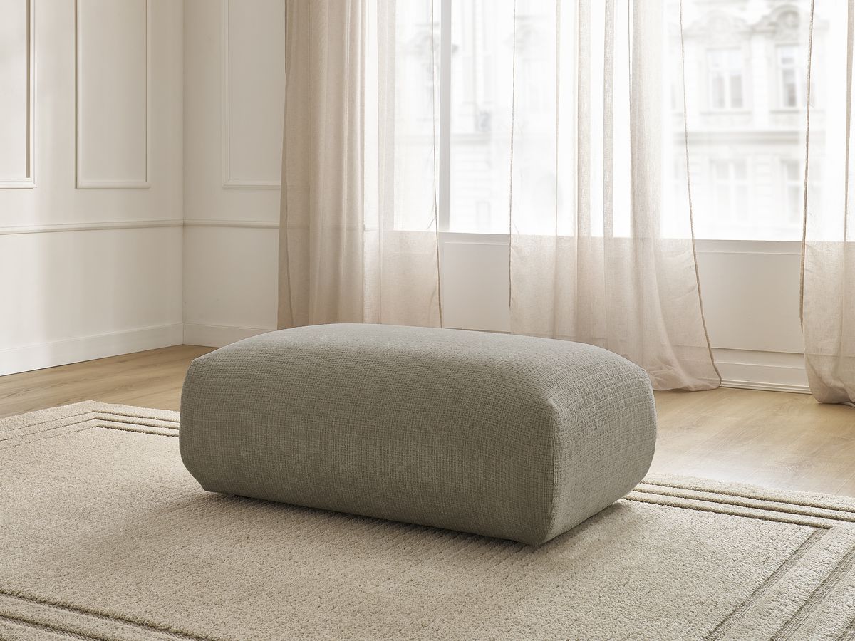 Petit pouf pour canapé modulable SIRIUS tissu texturé