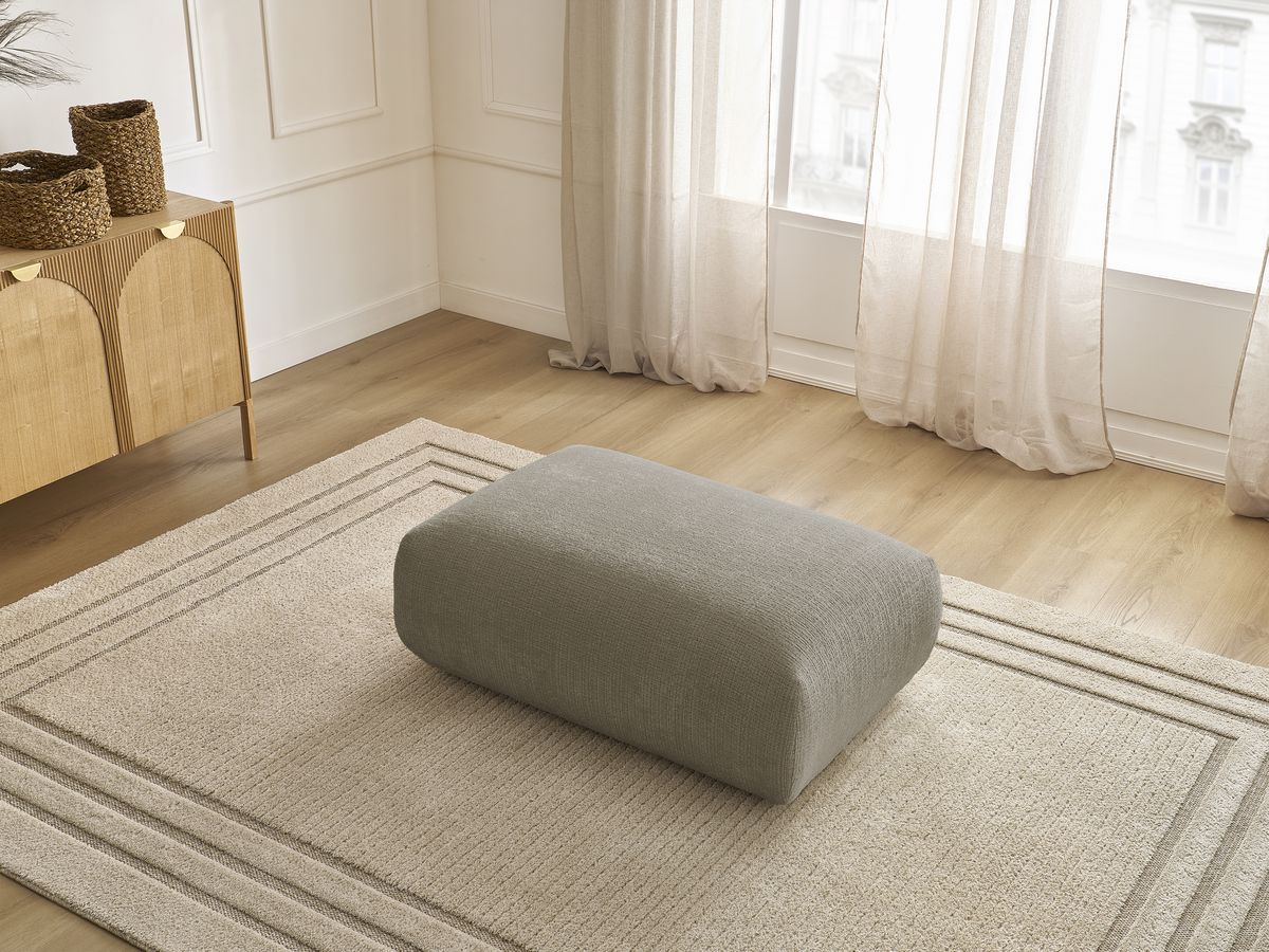 Petit pouf pour canapé modulable SIRIUS tissu texturé