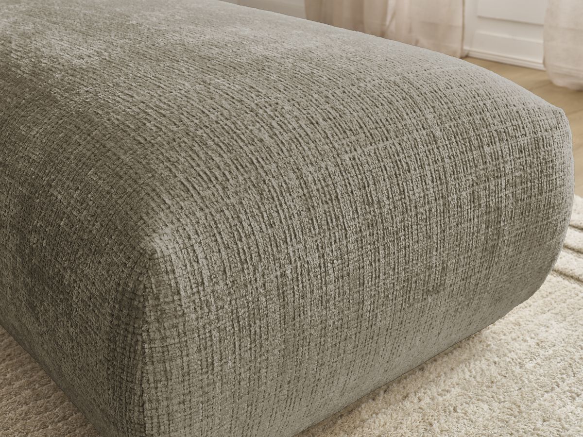 Petit pouf pour canapé modulable SIRIUS tissu texturé