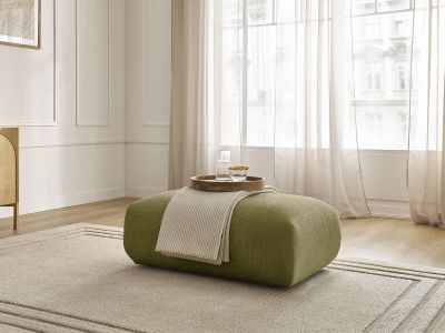 Petit pouf pour canapé modulable SIRIUS tissu texturé