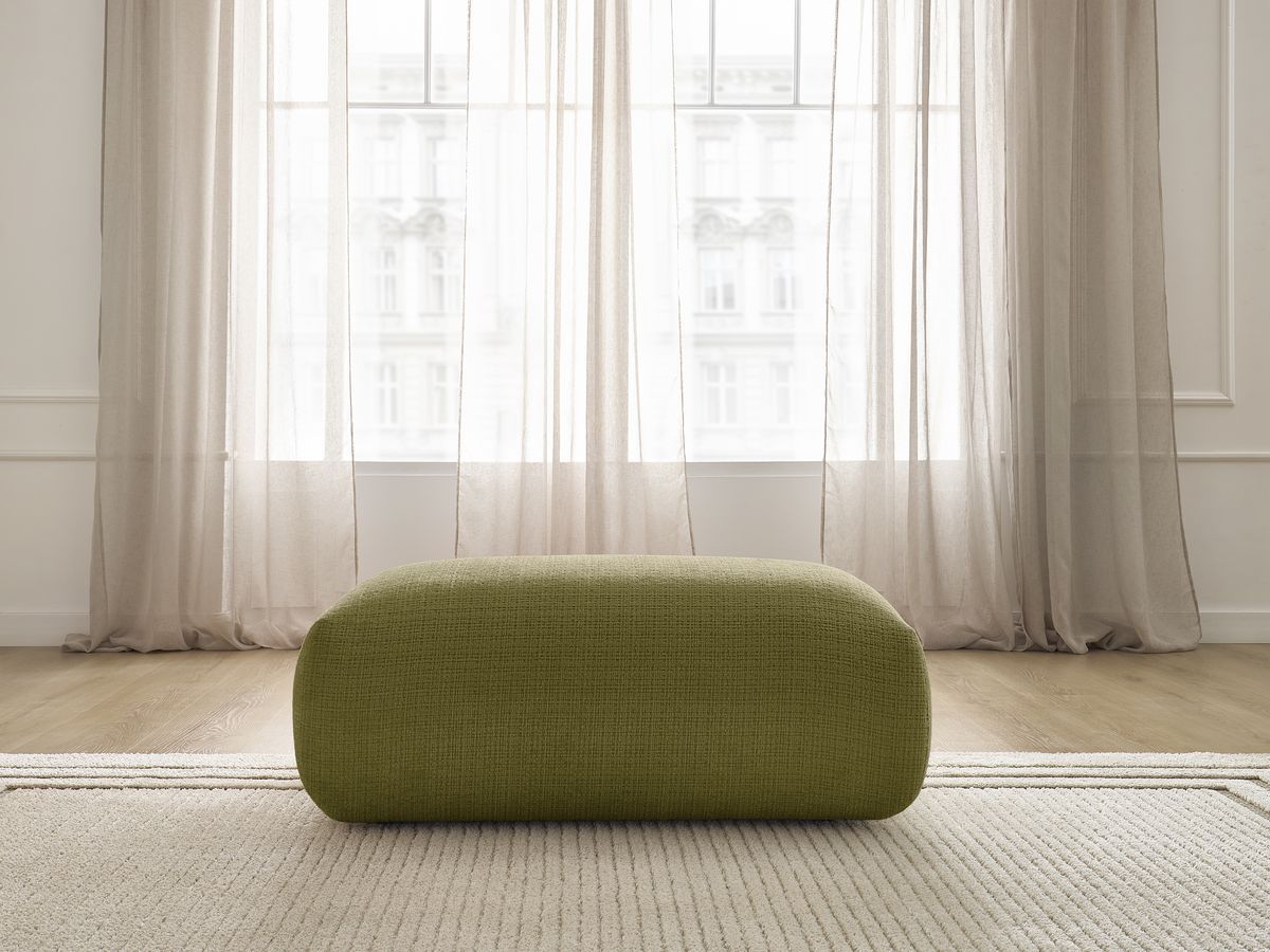 Petit pouf pour canapé modulable SIRIUS texturé vert — vue 5