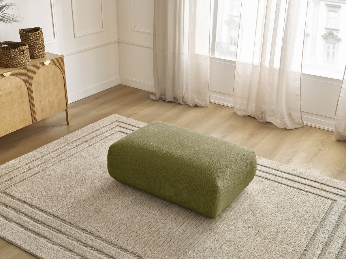 Petit pouf pour canapé modulable SIRIUS tissu texturé