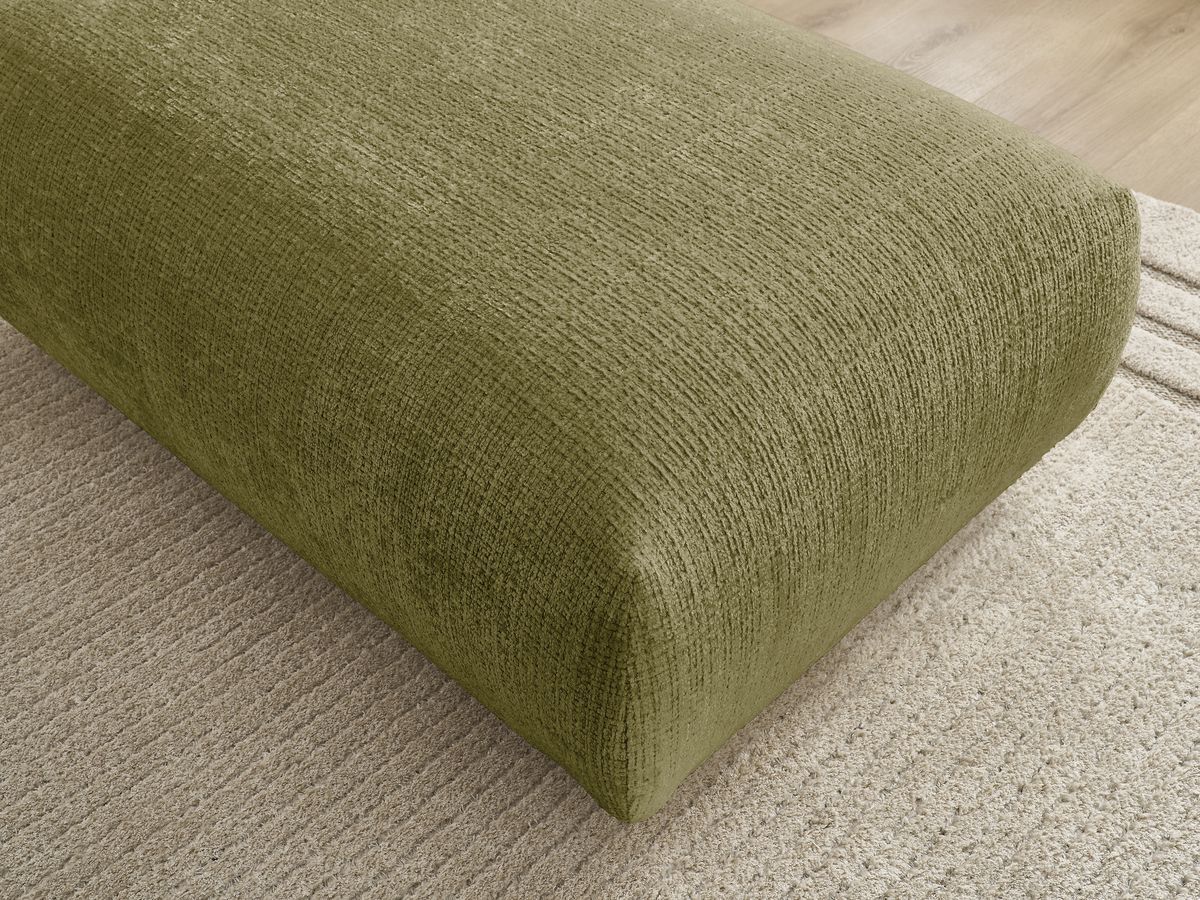 Petit pouf pour canapé modulable SIRIUS tissu texturé