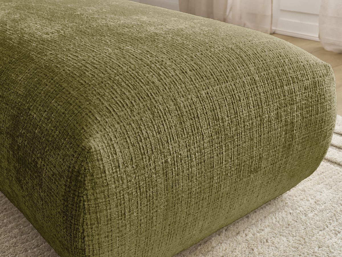 Petit pouf pour canapé modulable SIRIUS tissu texturé