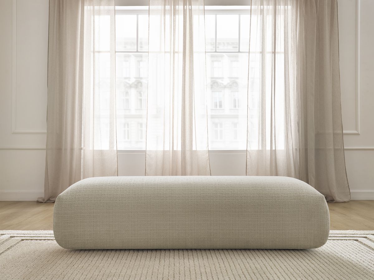 Grand pouf pour canapé modulable SIRIUS texturé beige — vue 5