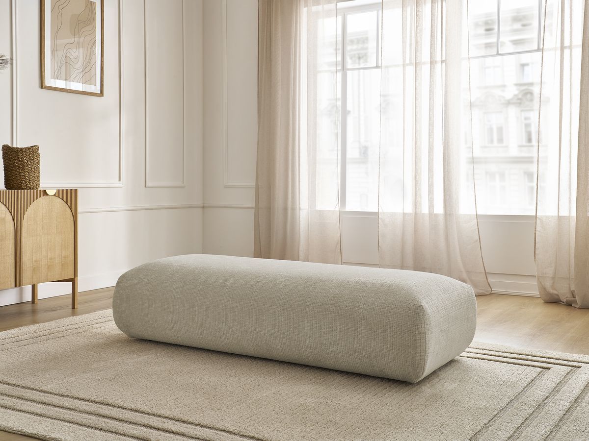 Grand pouf pour canapé modulable SIRIUS texturé beige — vue 6