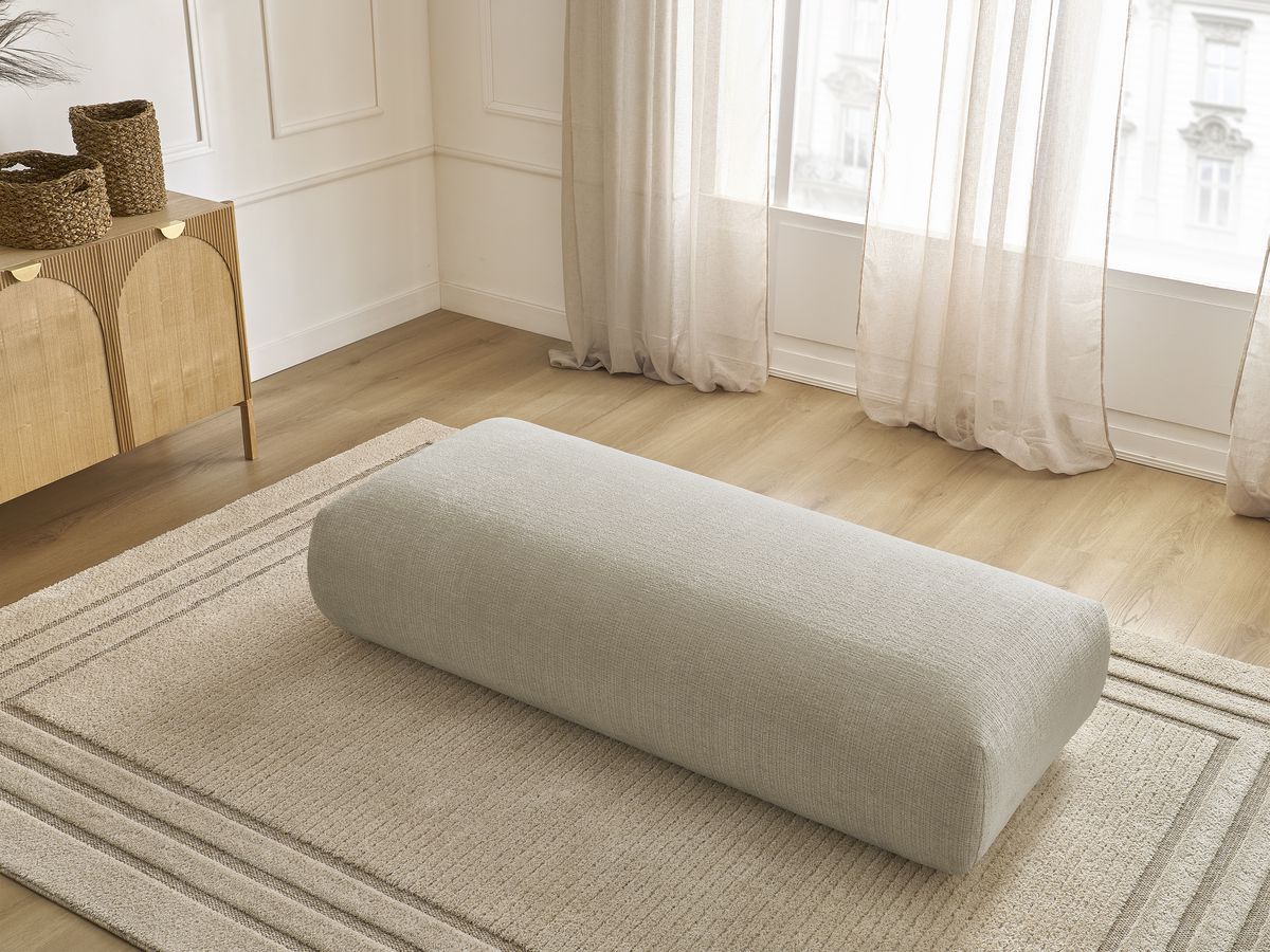 Grand pouf pour canapé modulable SIRIUS tissu texturé