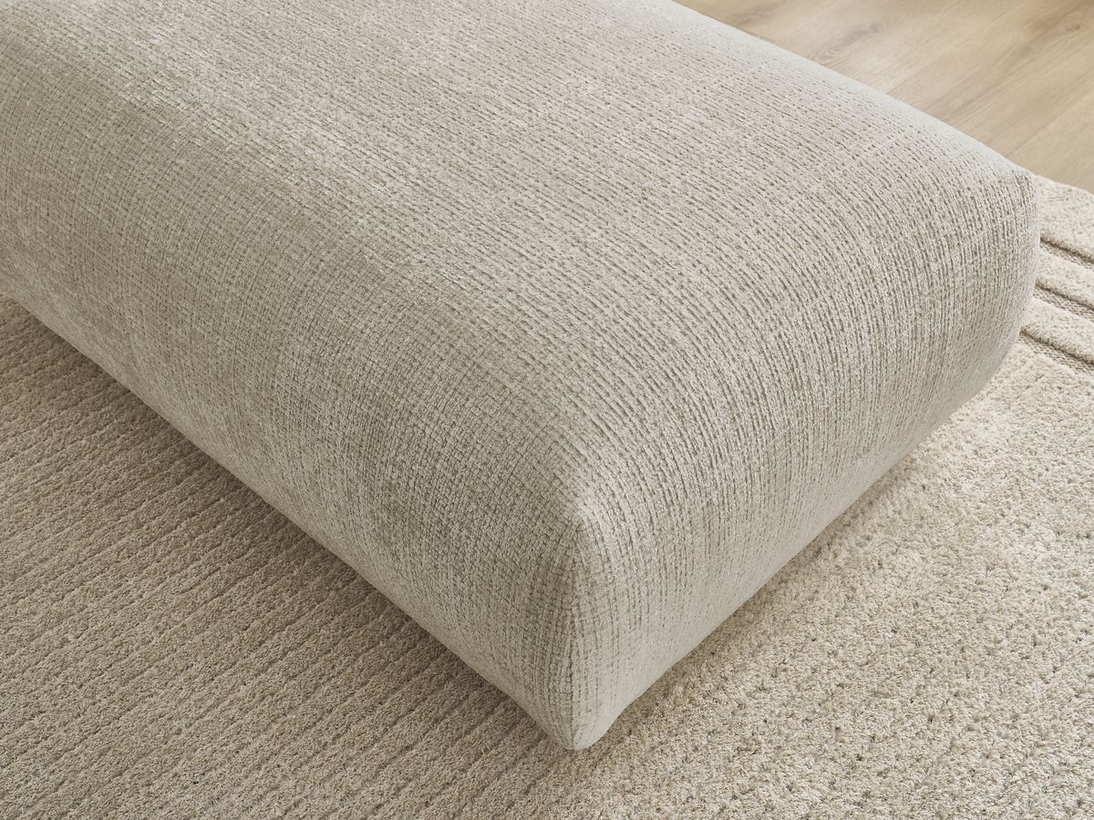 Grand pouf pour canapé modulable SIRIUS tissu texturé