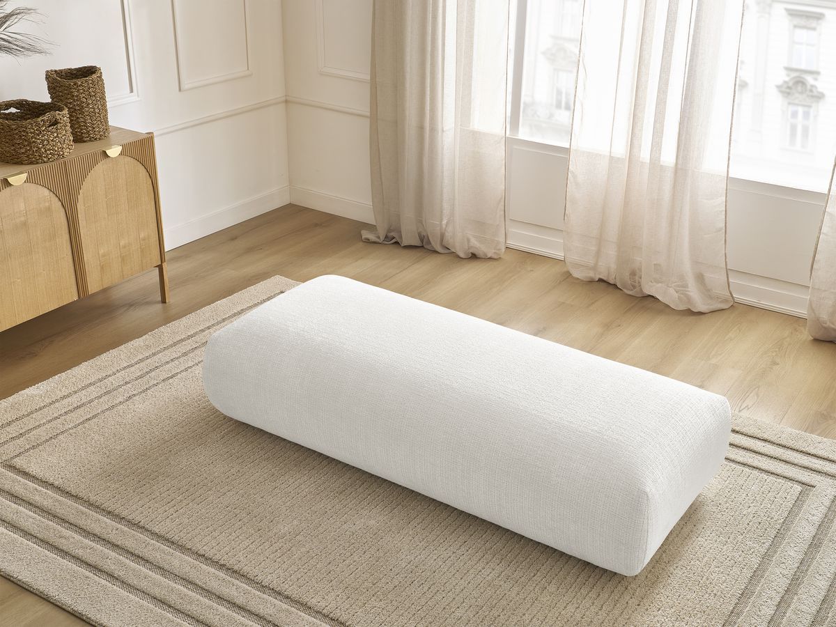Grand pouf pour canapé modulable SIRIUS tissu texturé