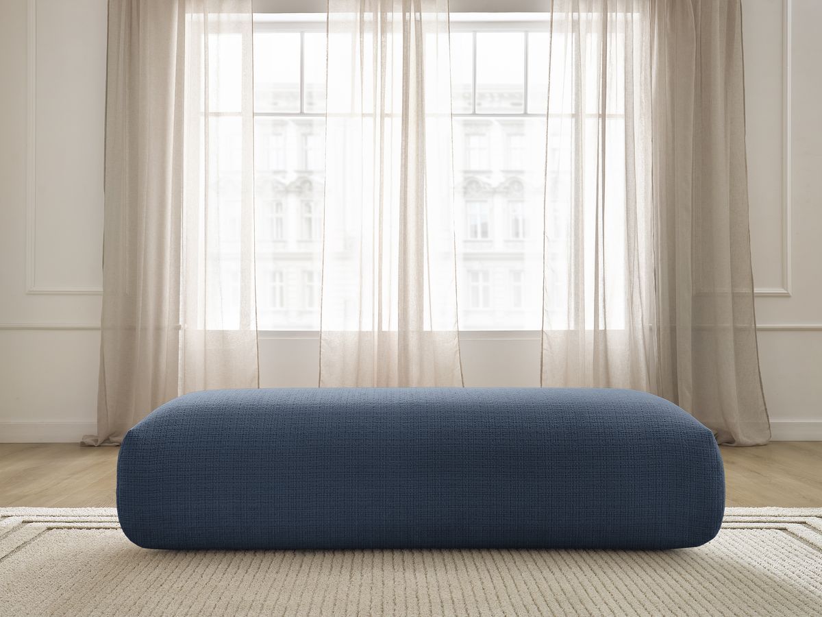Grand pouf pour canapé modulable SIRIUS texturé bleu foncé — vue 5