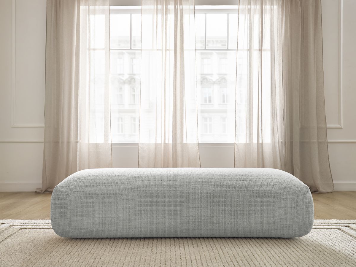 Grand pouf pour canapé modulable SIRIUS texturé gris clair — vue 5