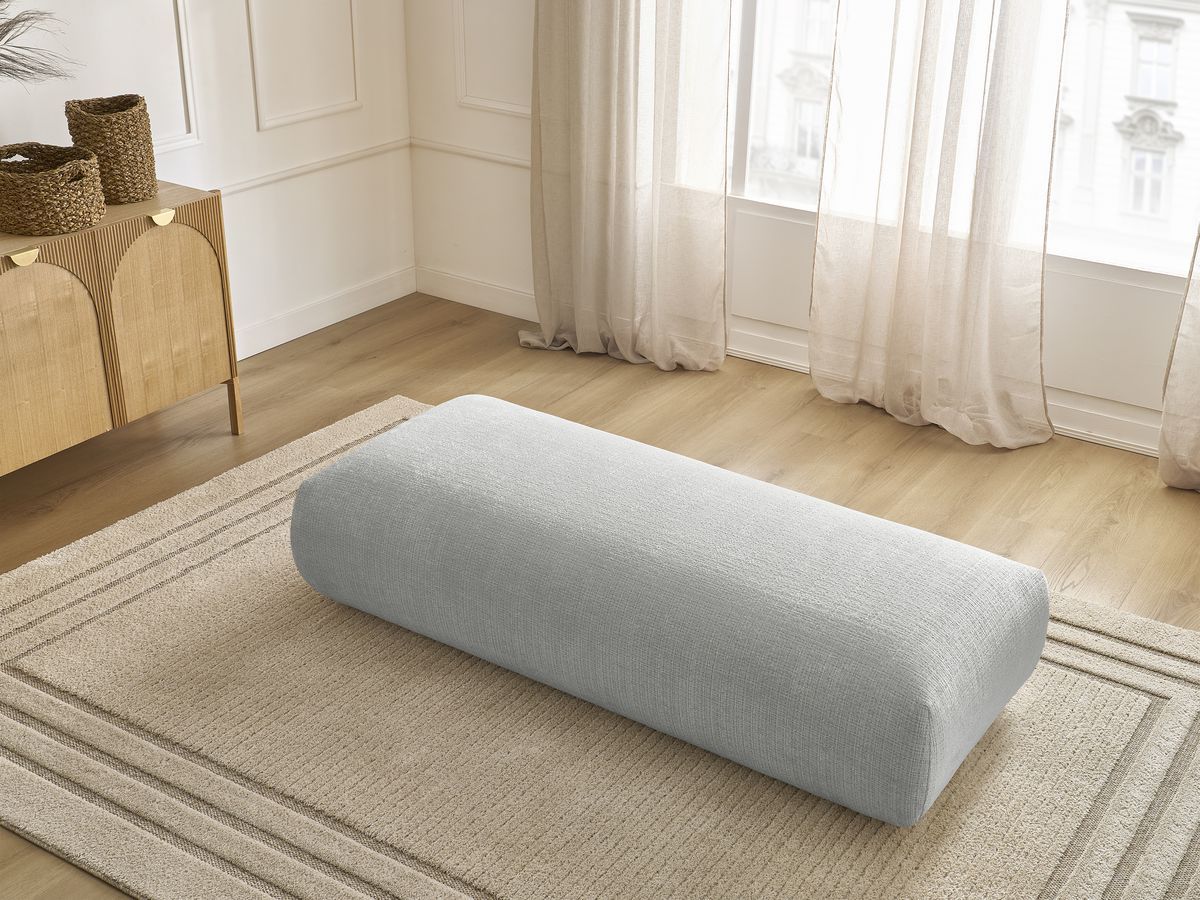 Grand pouf pour canapé modulable SIRIUS tissu texturé