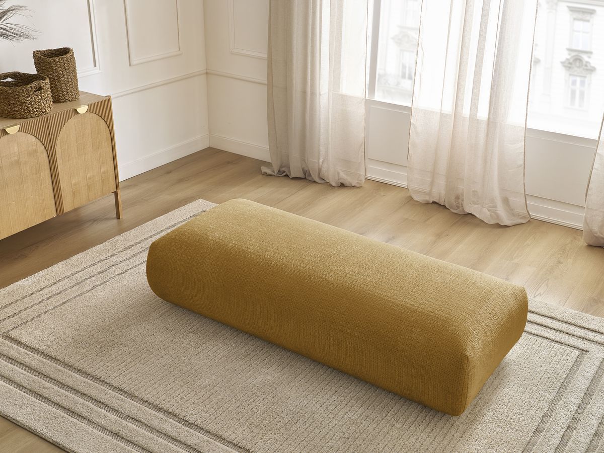 Grand pouf pour canapé modulable SIRIUS tissu texturé