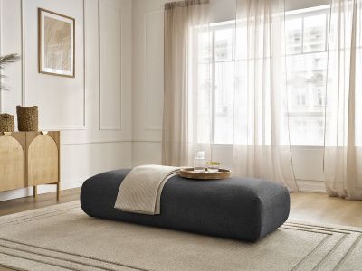 Grand pouf pour canapé modulable SIRIUS tissu texturé