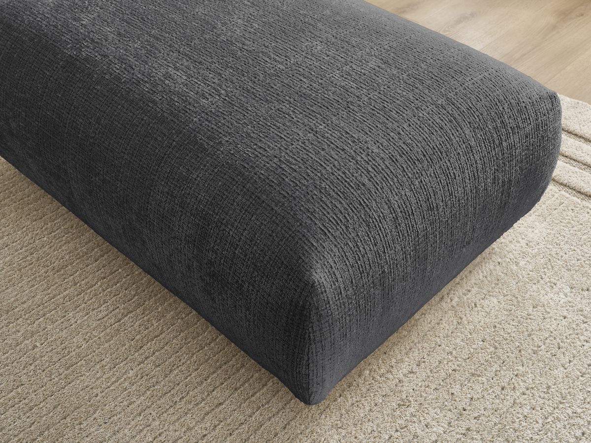 Grand pouf pour canapé modulable SIRIUS texturé noir — vue 6