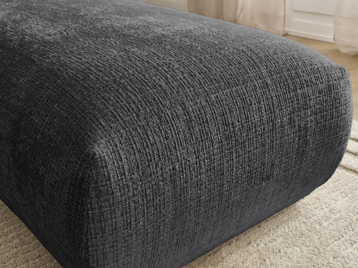 Grand pouf pour canapé modulable SIRIUS tissu texturé