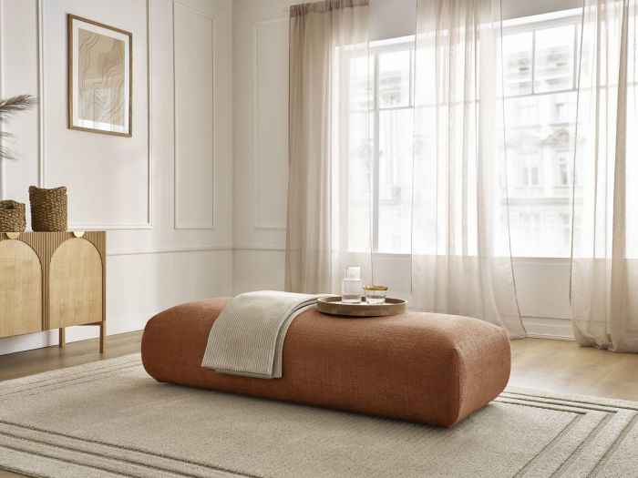 Grand pouf pour canapé modulable SIRIUS tissu texturé