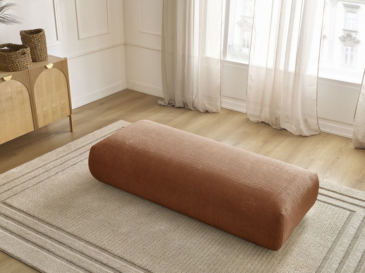 Grand pouf pour canapé modulable SIRIUS tissu texturé