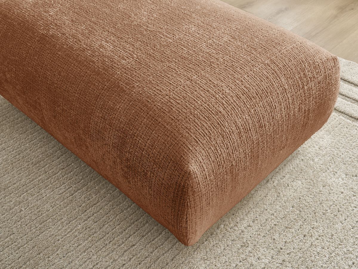Grand pouf pour canapé modulable SIRIUS tissu texturé