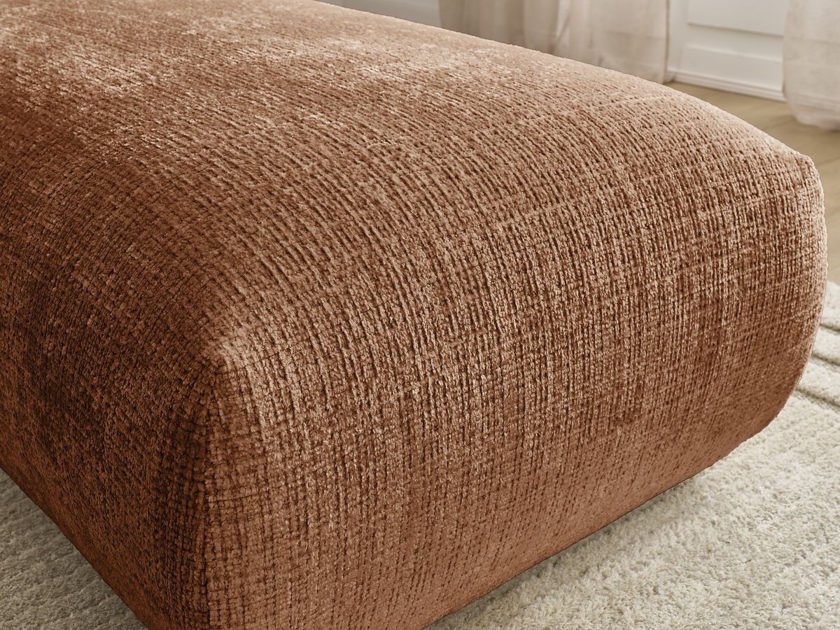 Grand pouf pour canapé modulable SIRIUS tissu texturé