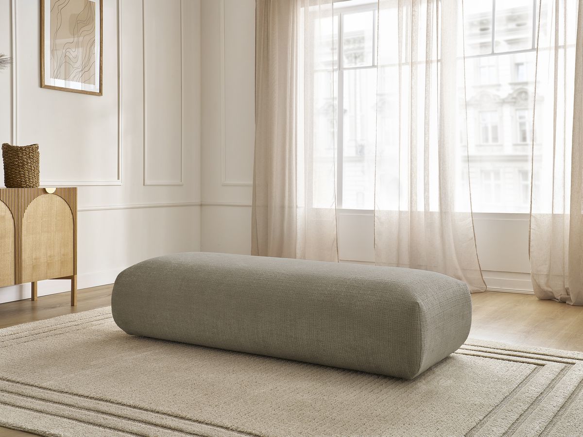 Grand pouf pour canapé modulable SIRIUS tissu texturé