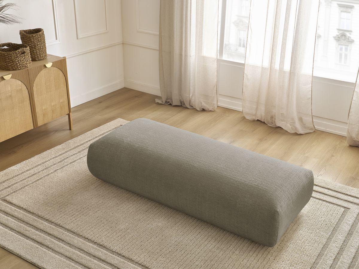 Grand pouf pour canapé modulable SIRIUS tissu texturé