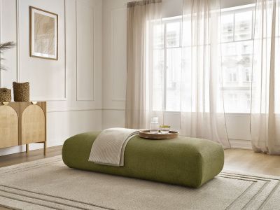 Grand pouf pour canapé modulable SIRIUS tissu texturé