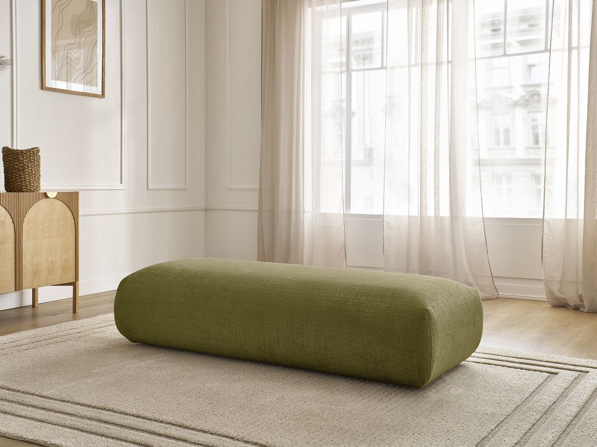 Grand pouf pour canapé modulable SIRIUS tissu texturé