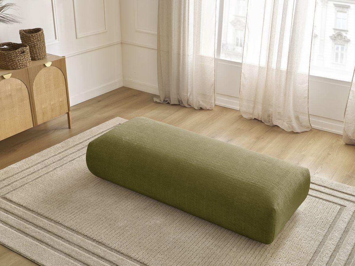 Grand pouf pour canapé modulable SIRIUS tissu texturé