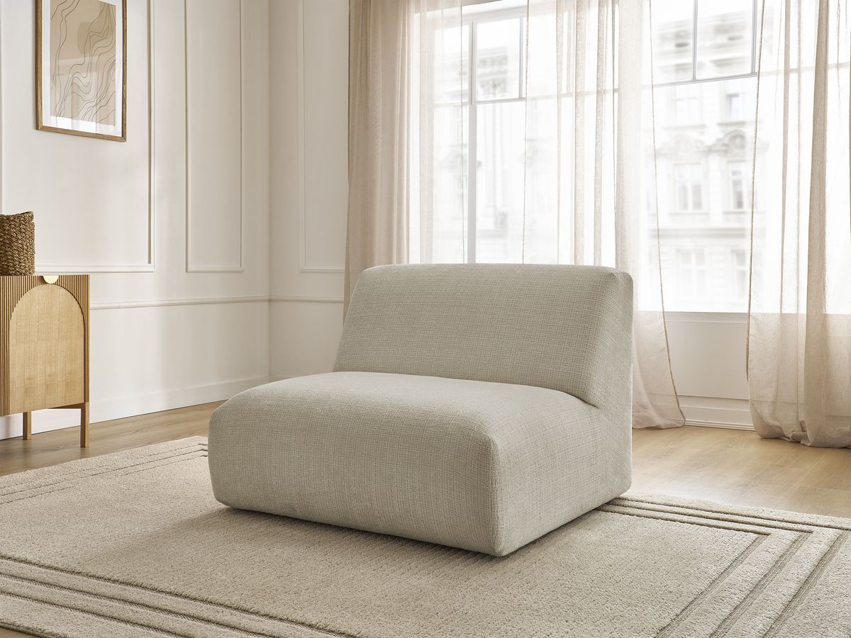 Chauffeuse 1 place pour canapé modulable SIRIUS tissu texturé