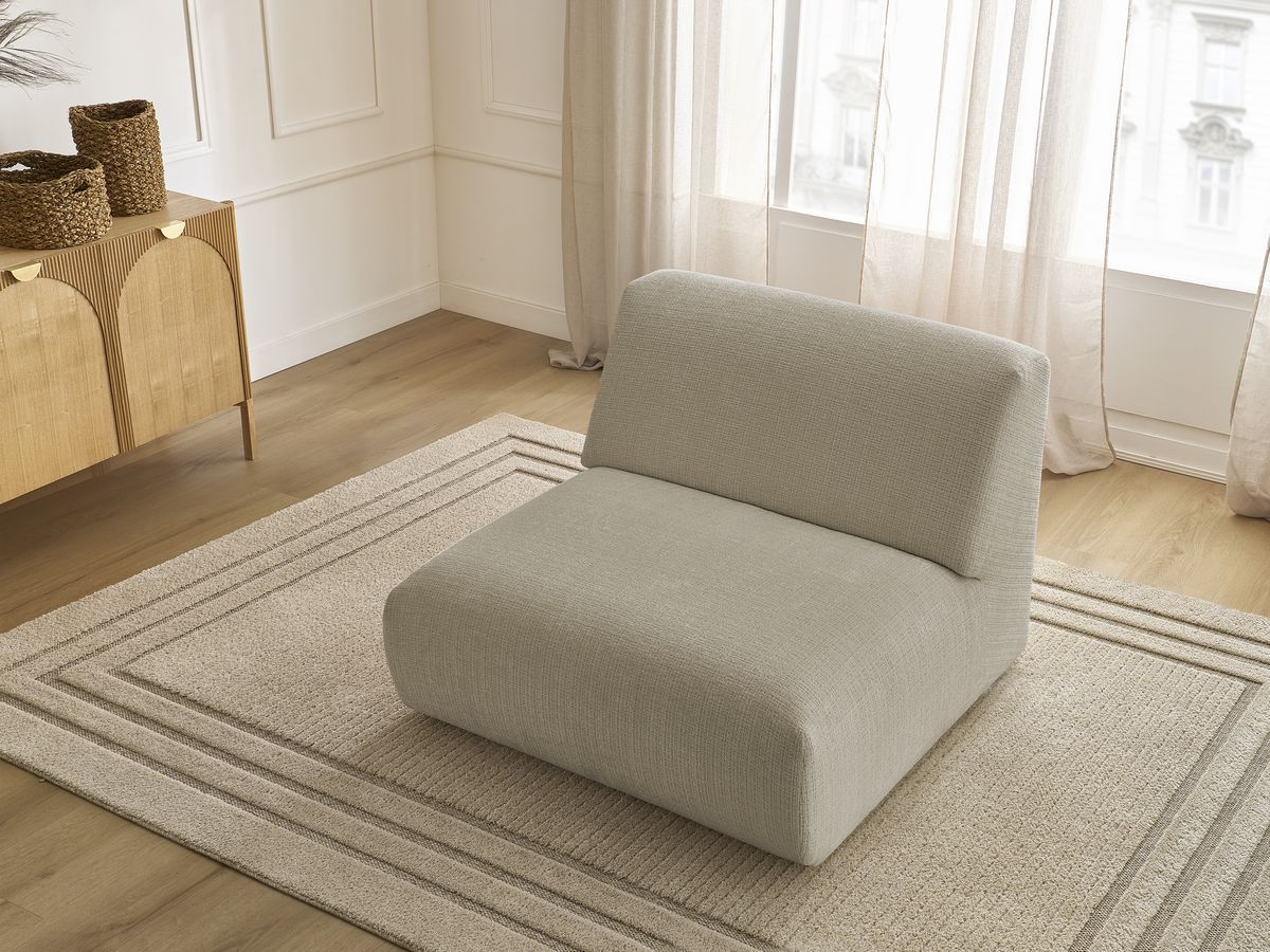 Chauffeuse 1 place pour canapé modulable SIRIUS tissu texturé