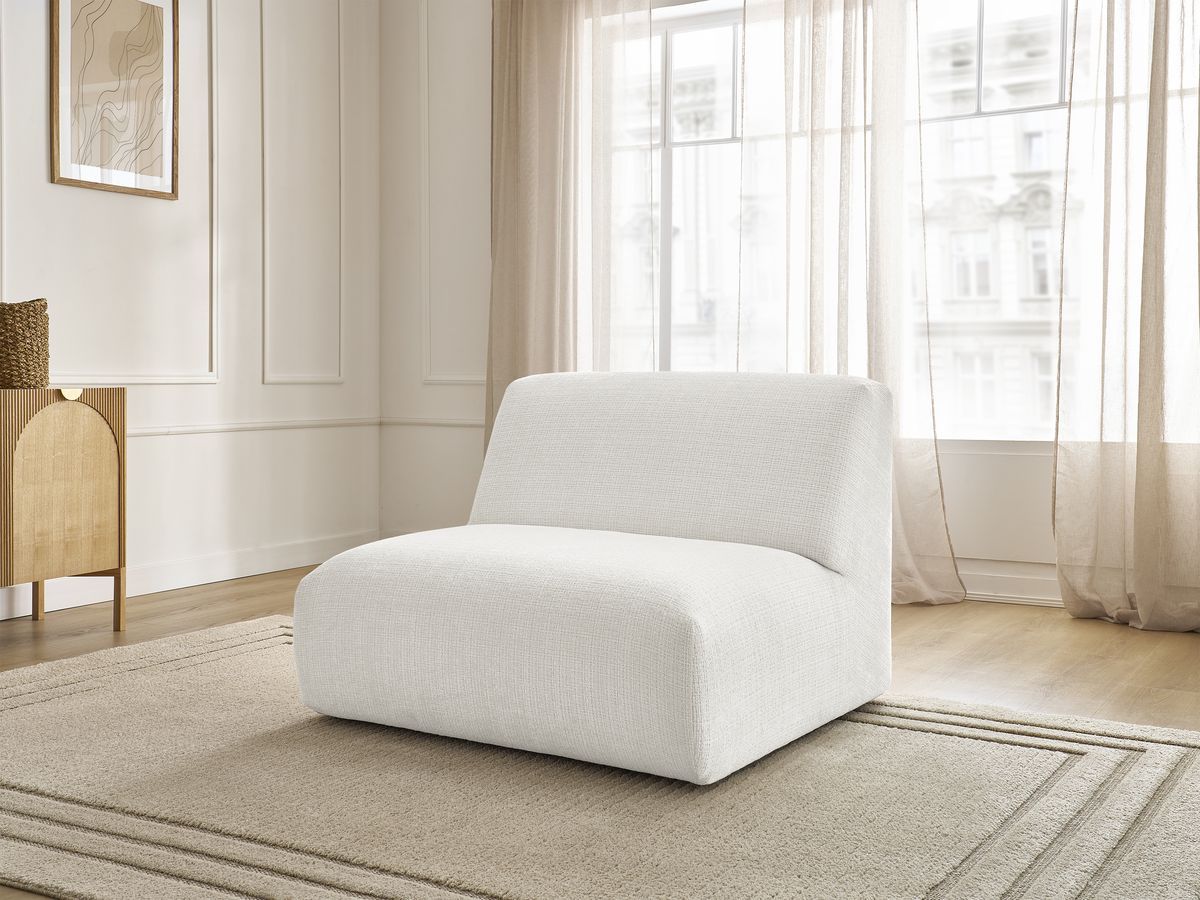 Chauffeuse 1 place pour canapé modulable SIRIUS texturé blanc — vue 6