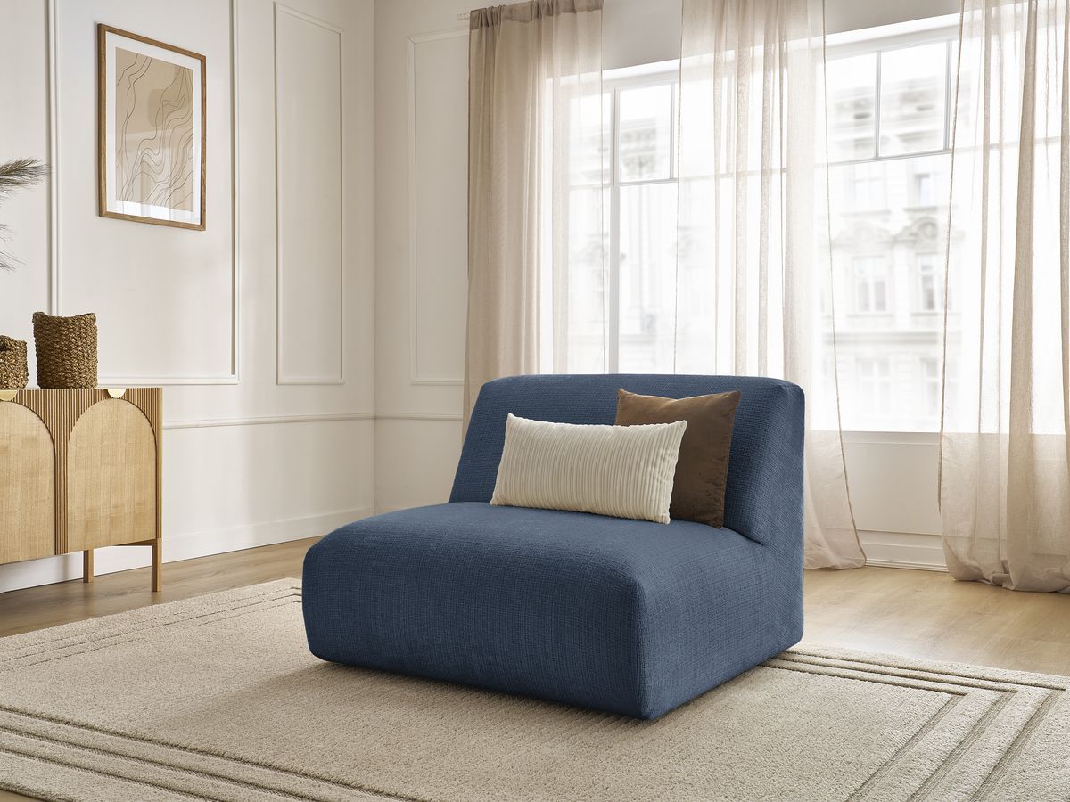 Chauffeuse 1 place pour canapé modulable SIRIUS tissu texturé