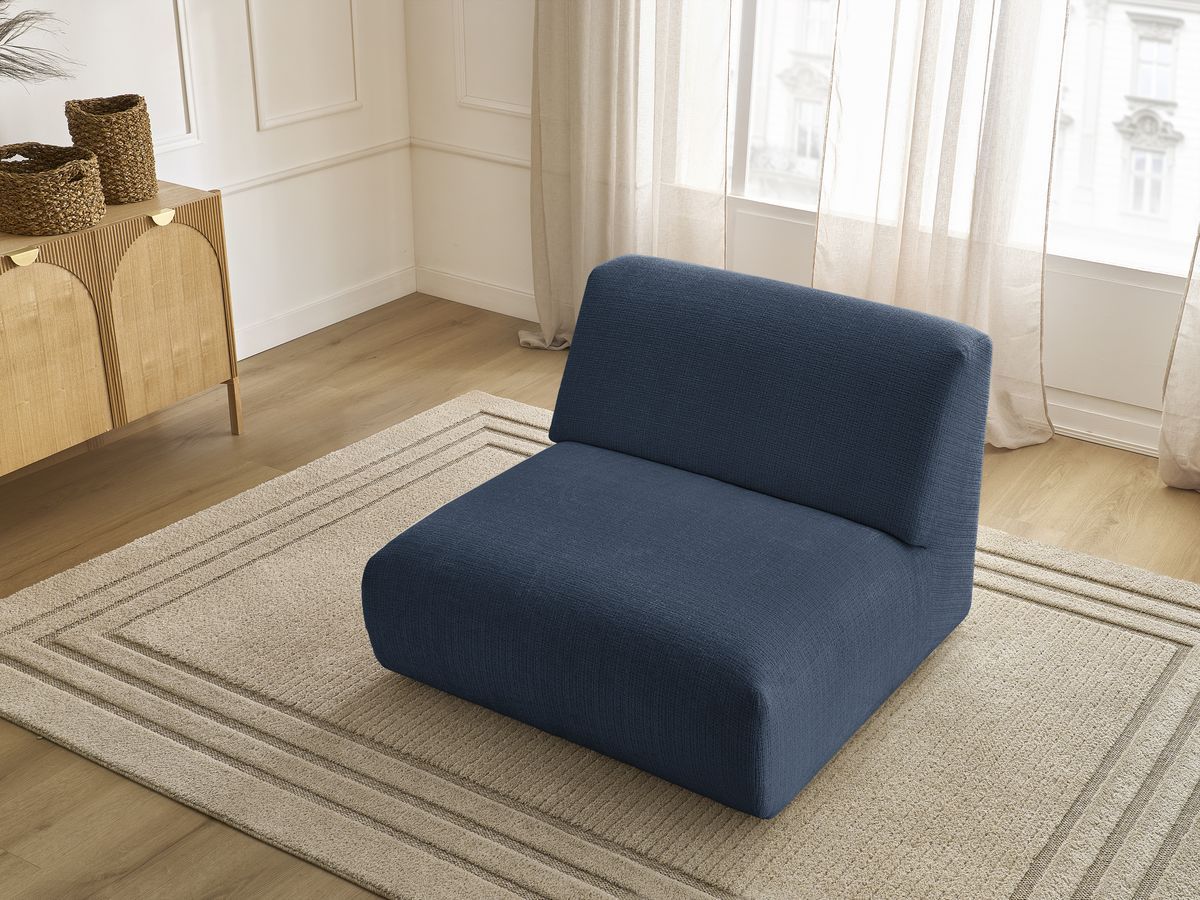 Chauffeuse 1 place pour canapé modulable SIRIUS tissu texturé