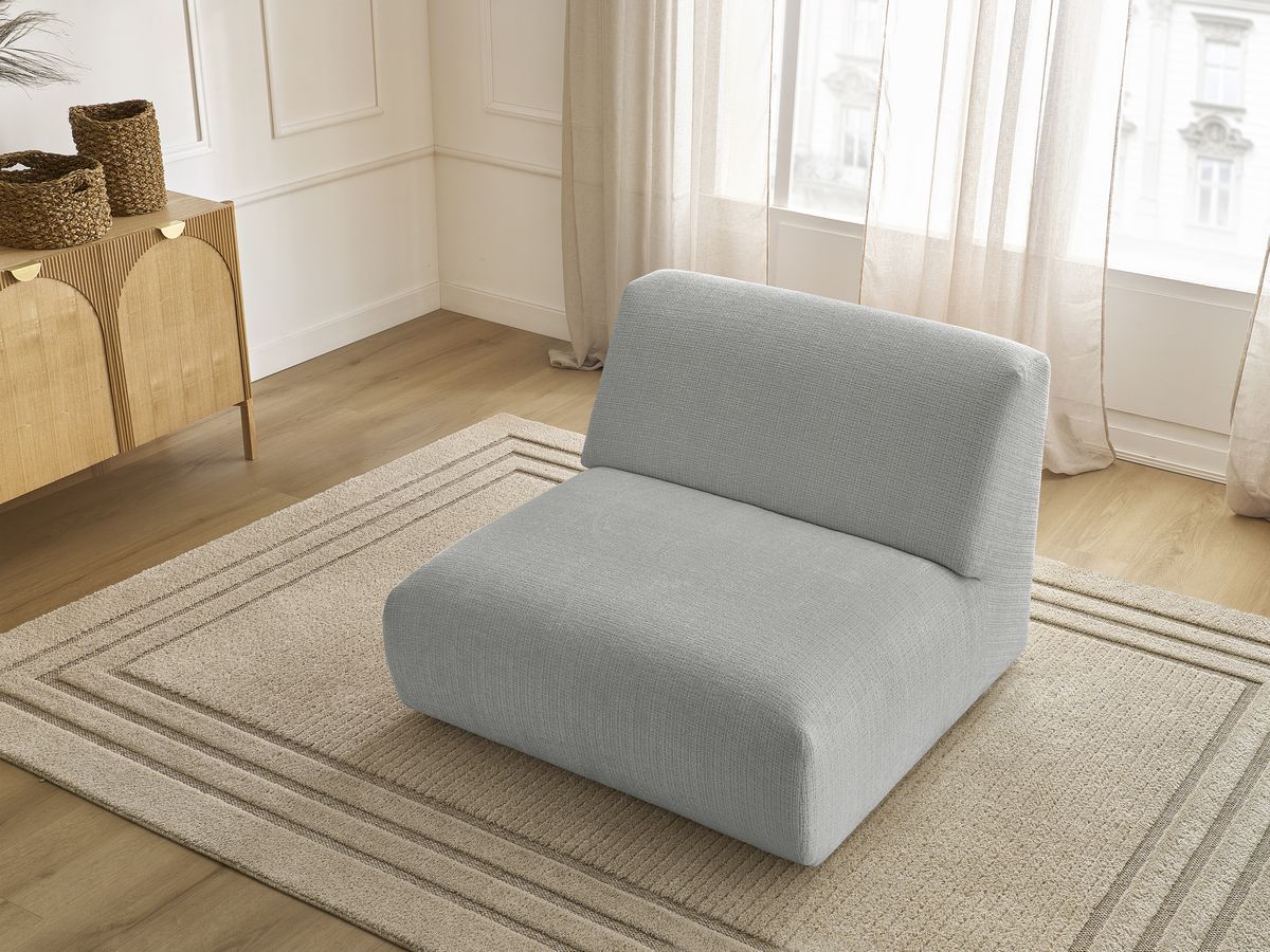 Chauffeuse 1 place pour canapé modulable SIRIUS tissu texturé