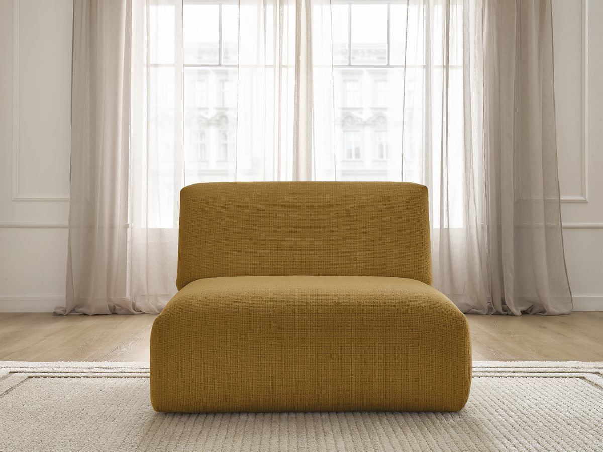 Chauffeuse 1 place pour canapé modulable SIRIUS texturé jaune — vue 5