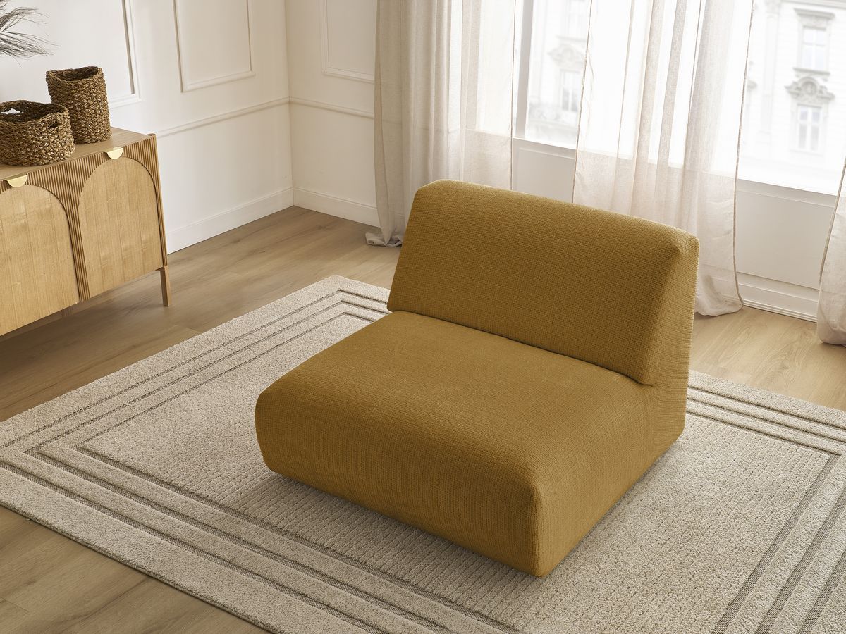 Chauffeuse 1 place pour canapé modulable SIRIUS tissu texturé