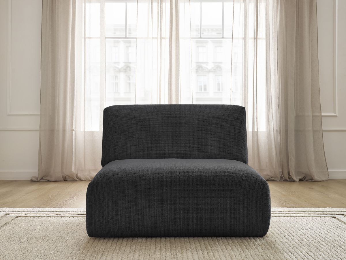 Chauffeuse 1 place pour canapé modulable SIRIUS texturé noir — vue 5