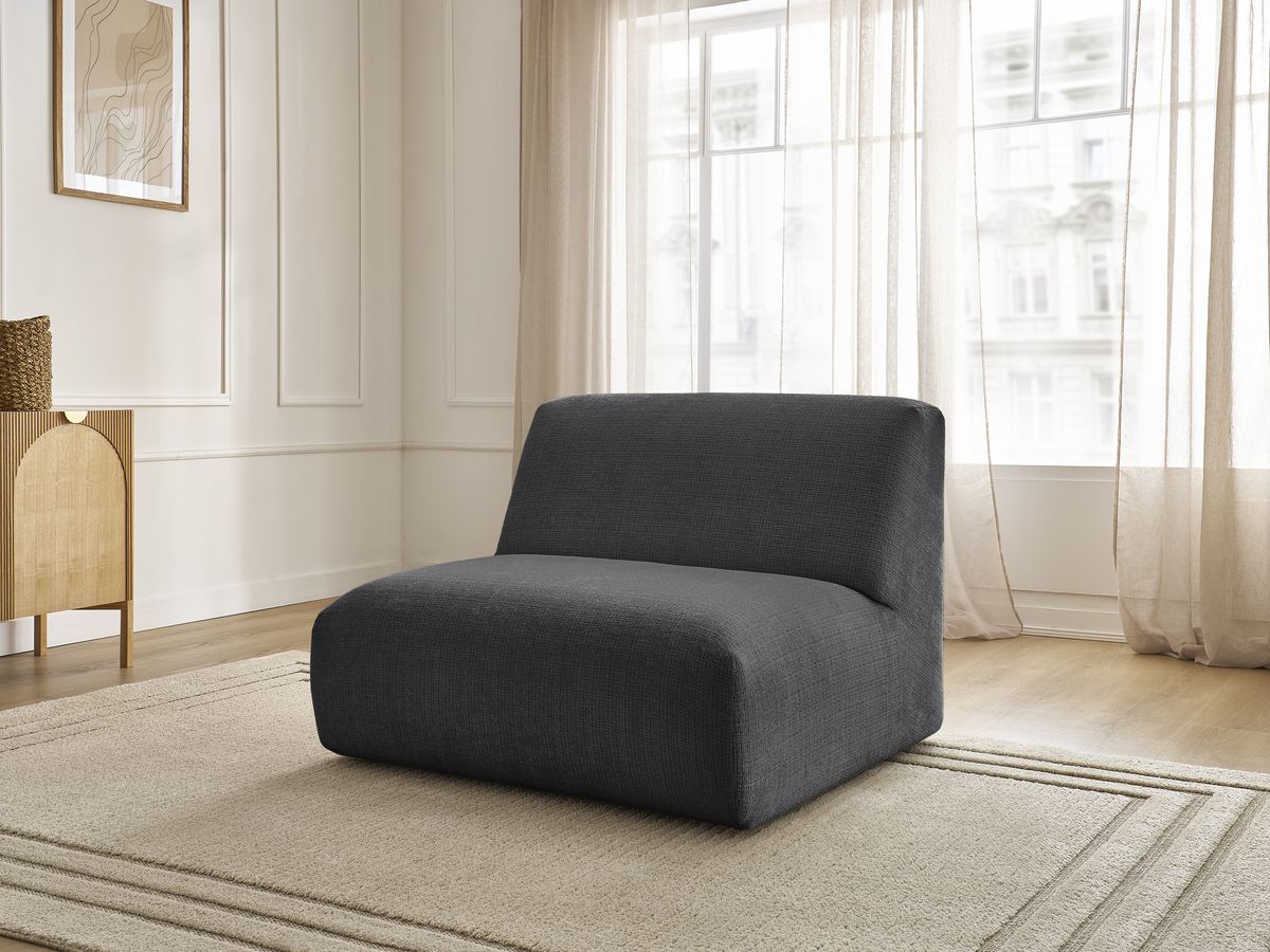 Chauffeuse 1 place pour canapé modulable SIRIUS tissu texturé