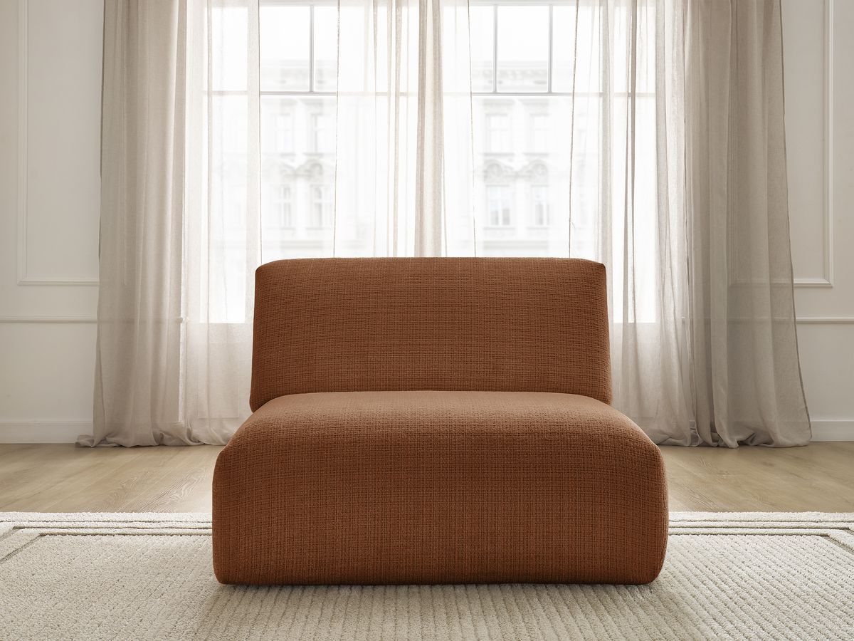 Chauffeuse 1 place pour canapé modulable SIRIUS texturé orange — vue 5