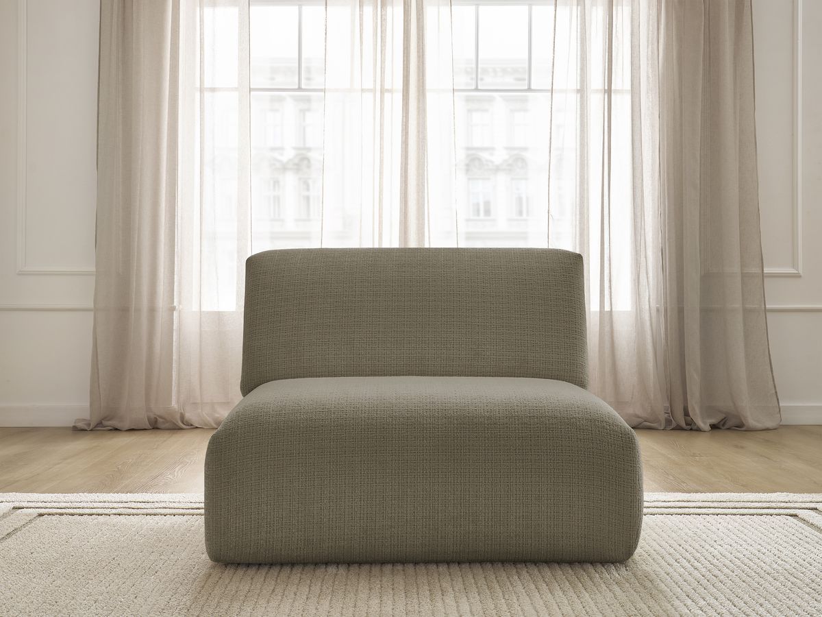 Chauffeuse 1 place pour canapé modulable SIRIUS texturé taupe — vue 5
