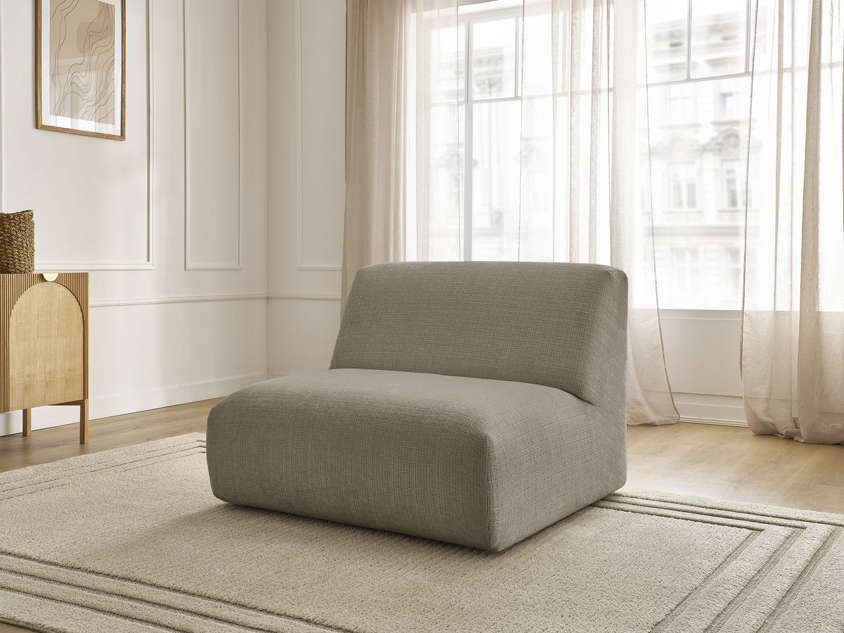 Chauffeuse 1 place pour canapé modulable SIRIUS tissu texturé
