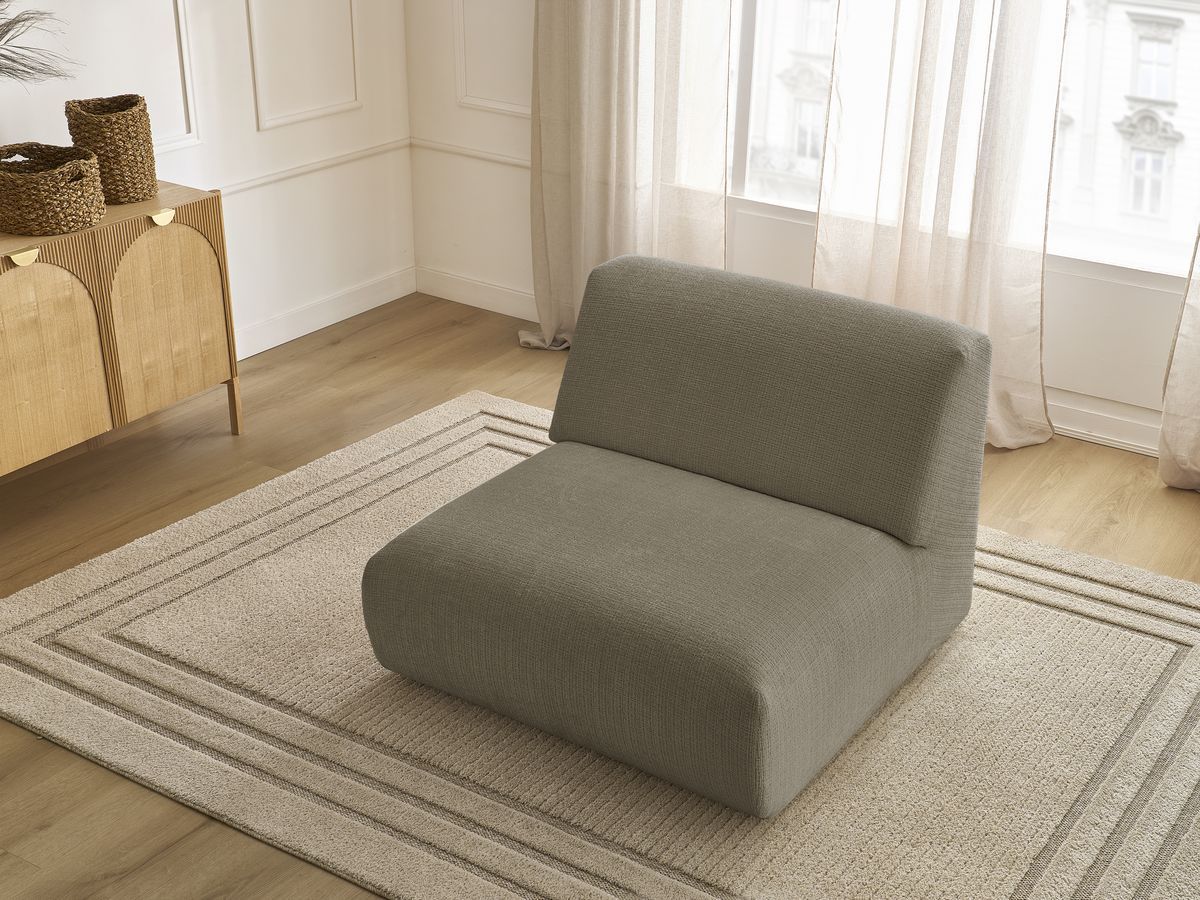 Chauffeuse 1 place pour canapé modulable SIRIUS tissu texturé