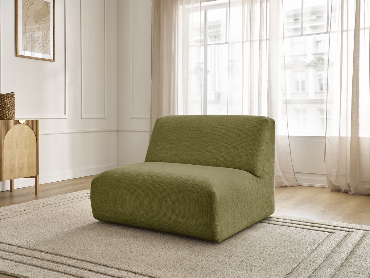 Chauffeuse 1 place pour canapé modulable SIRIUS texturé vert — vue 6