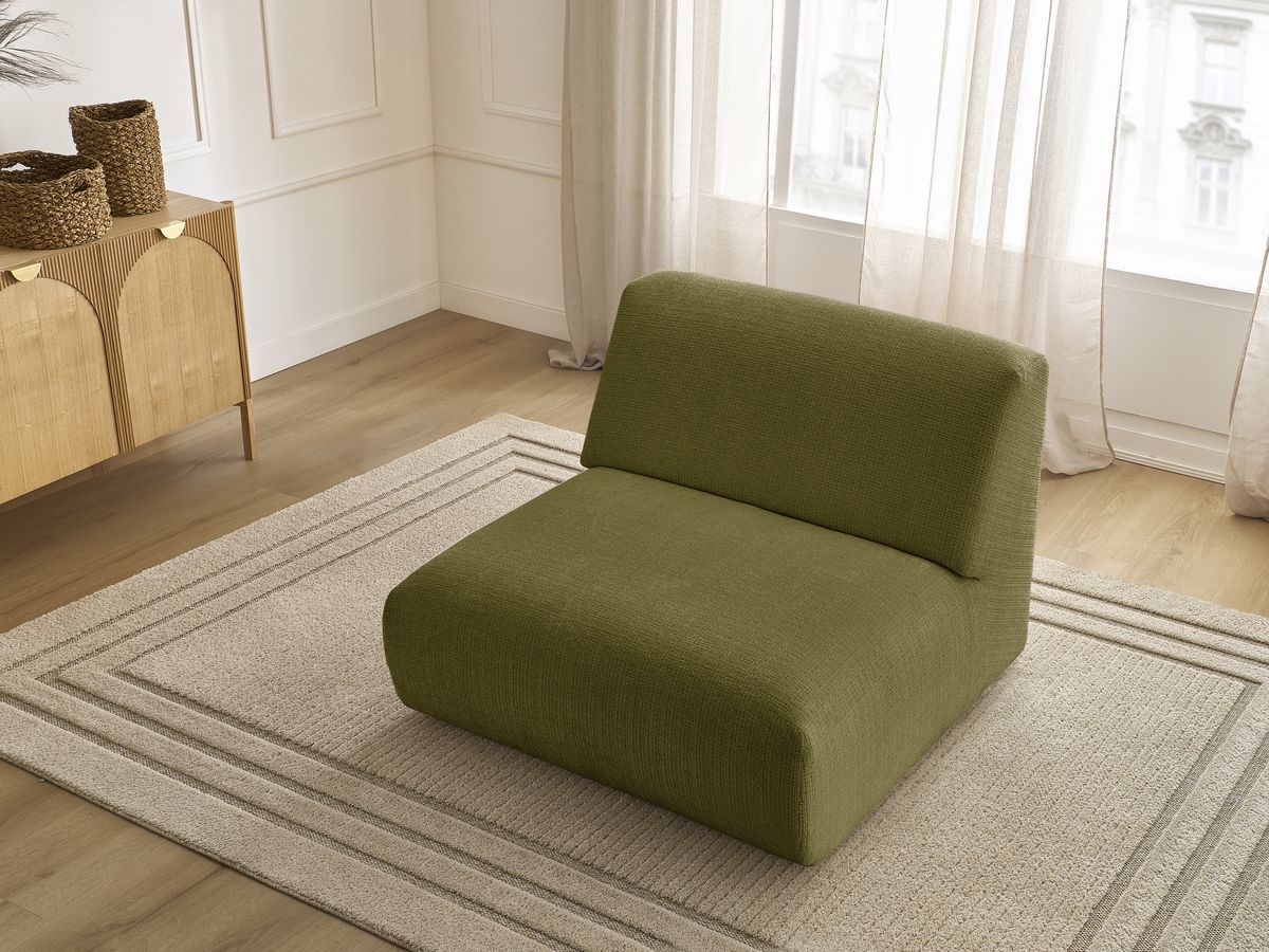 Chauffeuse 1 place pour canapé modulable SIRIUS tissu texturé