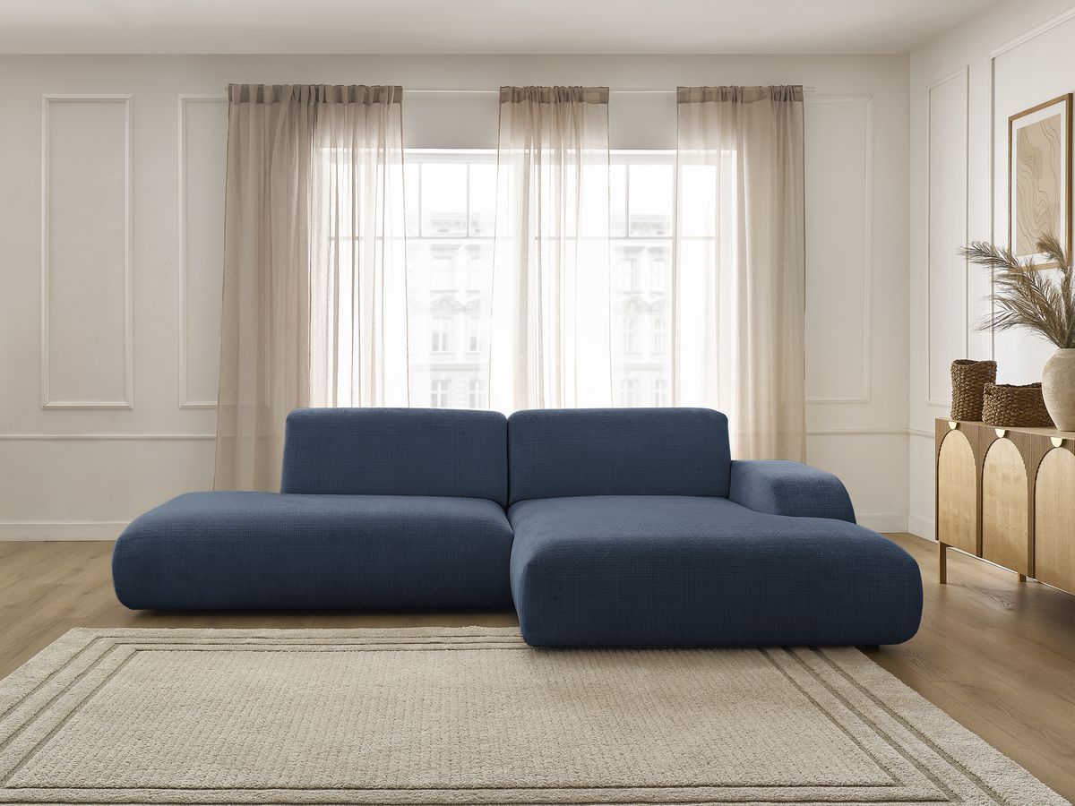 Canapé d'angle SIRIUS texturé bleu foncé — vue 5